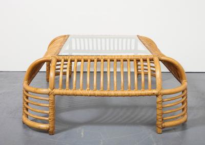 Henry Olko Bamboo Rib Coffee Table by Henry Olko for Willow and Reed United States