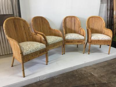 Henry Olko Vintage Henry Olko Set of 4 Bamboo Chairs