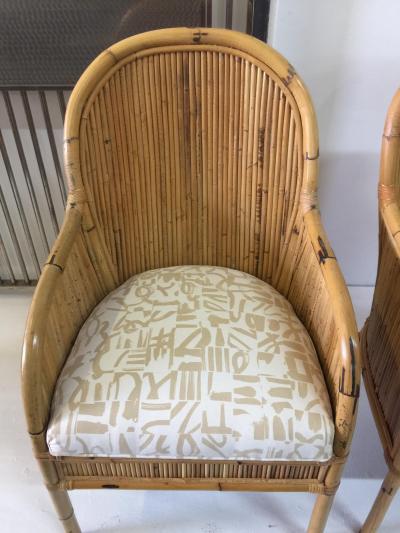 Henry Olko Vintage Henry Olko Set of 4 Bamboo Chairs