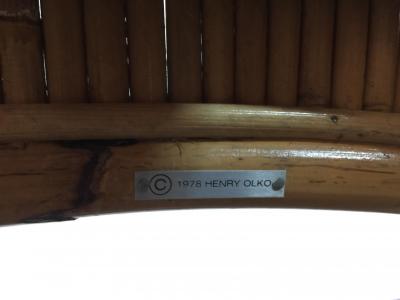 Henry Olko Vintage Henry Olko Set of 4 Bamboo Chairs