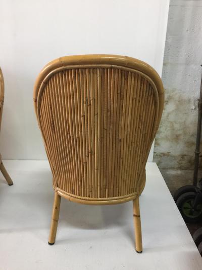 Henry Olko Vintage Henry Olko Set of 4 Bamboo Chairs