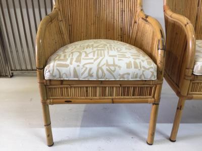 Henry Olko Vintage Henry Olko Set of 4 Bamboo Chairs