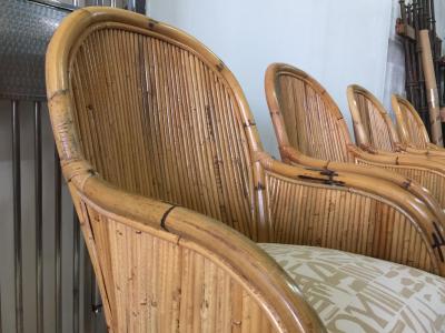 Henry Olko Vintage Henry Olko Set of 4 Bamboo Chairs