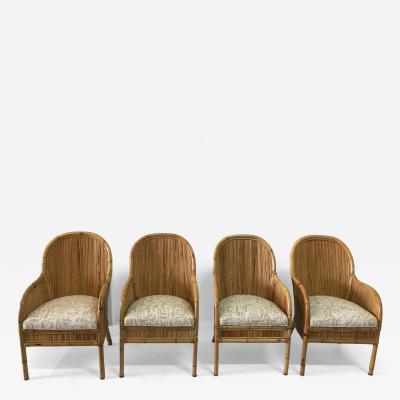 Henry Olko Vintage Henry Olko Set of 4 Bamboo Chairs