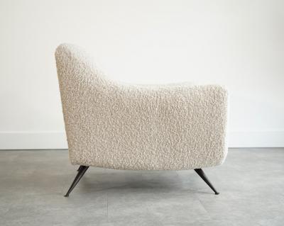 Henry P Glass Lounge Chairs by Henry Glass in Oatmeal Boucl C 1950s