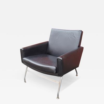 Henry Rolschau Leather and Steel Armchair by Henry Rolschau M bler