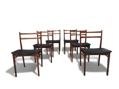 Henry Rosengren Hansen 6 Mid century Rosengren Hansen Rosewood Danish Dining Chairs