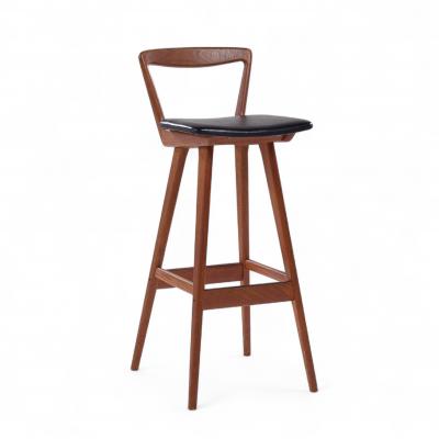 Henry Rosengren Hansen Rosengren Hansen for Brande M belfabrik Mid Century Teak Bar Stools Set of 3