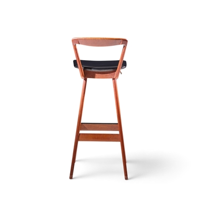 Henry Rosengren Hansen Rosengren Hansen for Brande M belfabrik Mid Century Teak Barstools Set of 4
