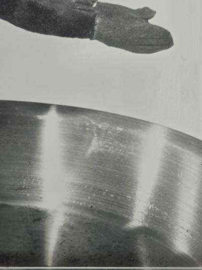 Henry Rox A Pork Chop Figure Diving Into a Frying Pan Photo Sculpture C 1944