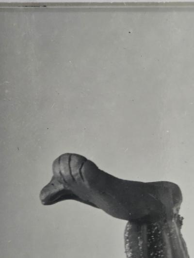 Henry Rox A Pork Chop Figure Diving Into a Frying Pan Photo Sculpture C 1944