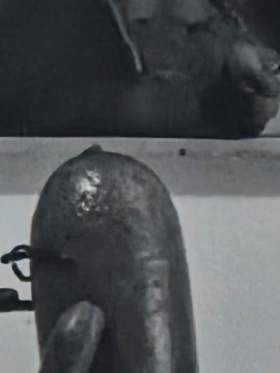 Henry Rox Art Critic Standing Before Monumental Framed Post War Abstraction 