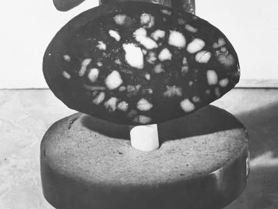 Henry Rox Art Critic Standing Figure Before Biomorphic Sculpture and Framed Composition 