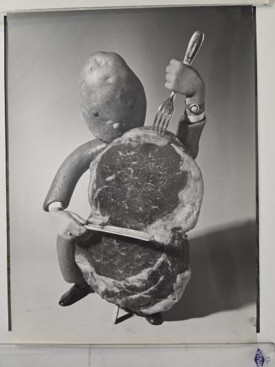 Henry Rox Henry Rox Musician Playing Double Bass Silver Gelatin Print c 1940