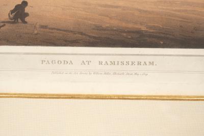 Henry Salt Engravings Of Pagoda At Ramisseran Ruins Of The Port