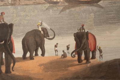 Henry Salt Engravings Of Pagoda At Ramisseran Ruins Of The Port