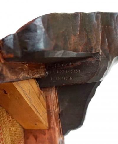 Henry Samuel George II Style Carved Mahogany Long Stool or Bench by Henry Samuel