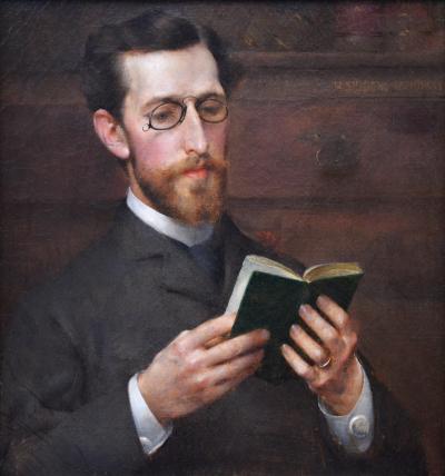 Henry Siddons Mowbray Augustus Saint Gaudens 19th Century Portrait Oil Painting