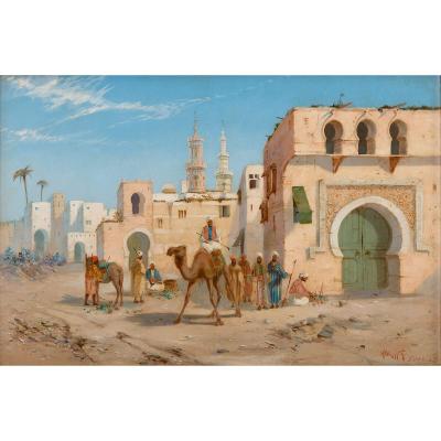 Henry Stanton Lynton Large 19th century British Orientalist oil painting by Henry Lynton Stanton