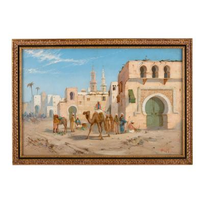 Henry Stanton Lynton Large 19th century British Orientalist oil painting by Henry Lynton Stanton