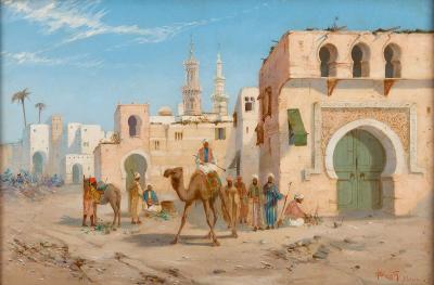 Henry Stanton Lynton Large 19th century British Orientalist oil painting by Henry Lynton Stanton