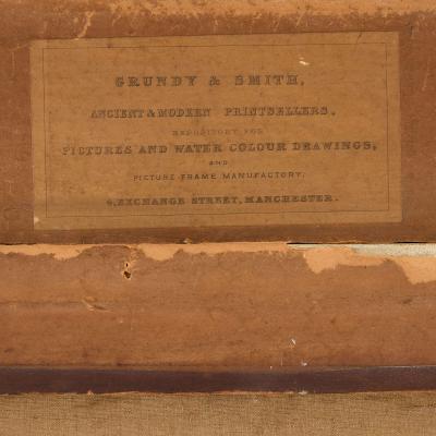 Henry Thomas Schafer Antique oil painting of a church interior by Henry Thomas Schafer