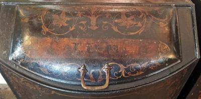 Henry Troemner Pair of 19th Century American Henry Troemner Philadephia Pa Chinoiserie Tea Bins