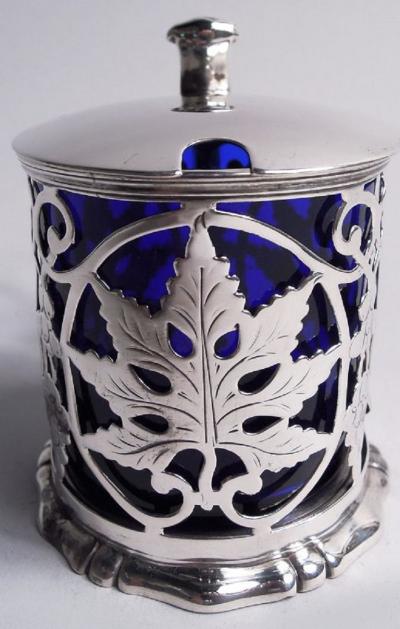 Henry Wilkinson Antique English Victorian Classical Sterling Silver Mustard Pot 1842