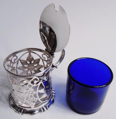 Henry Wilkinson Antique English Victorian Classical Sterling Silver Mustard Pot 1842