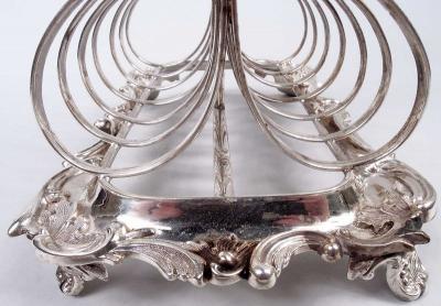 Henry Wilkinson Antique English Victorian Sterling Silver Toast Rack 1840