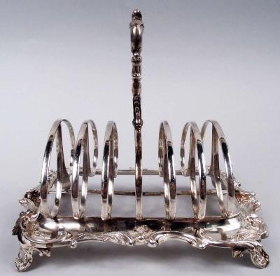 Henry Wilkinson Antique English Victorian Sterling Silver Toast Rack 1840
