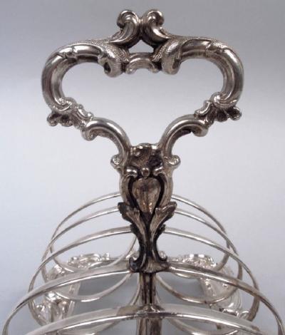 Henry Wilkinson Antique English Victorian Sterling Silver Toast Rack 1840