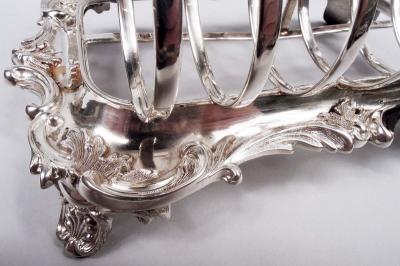 Henry Wilkinson Antique English Victorian Sterling Silver Toast Rack 1840