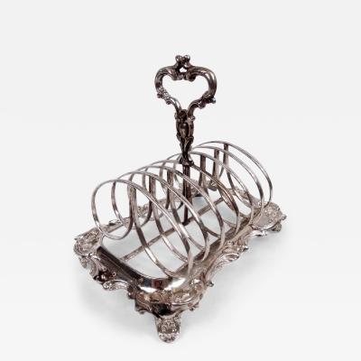 Henry Wilkinson Antique English Victorian Sterling Silver Toast Rack 1840