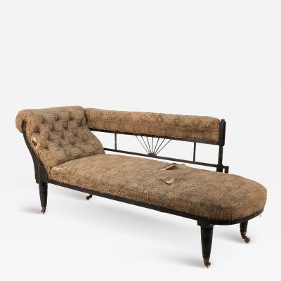 Henry William Batley H W Batley attributed An Anglo Japanese Ebonised Chaise Lounge or Day Bed