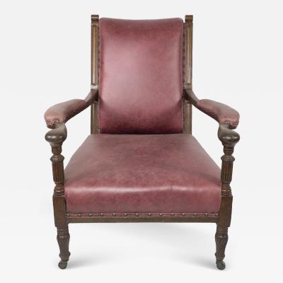 Henry William Batley Henry William Batley attri Jas Shoolbred An Aesthetic Movement Oak Armchair 