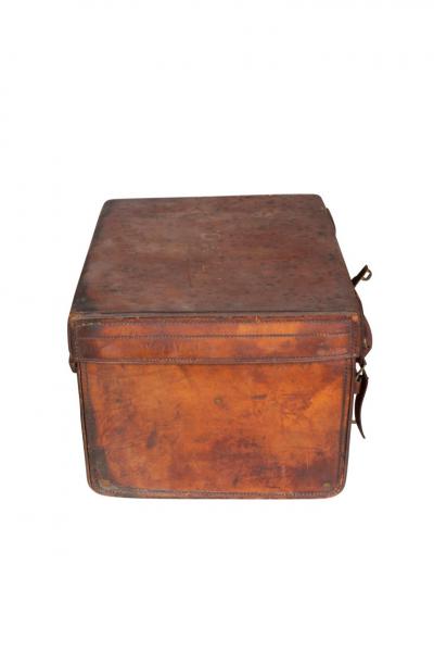 Herbert Johnson Edwardian Leather Hat Box By Herbert Johnson Of London