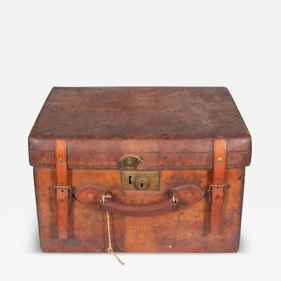Herbert Johnson Edwardian Leather Hat Box By Herbert Johnson Of London