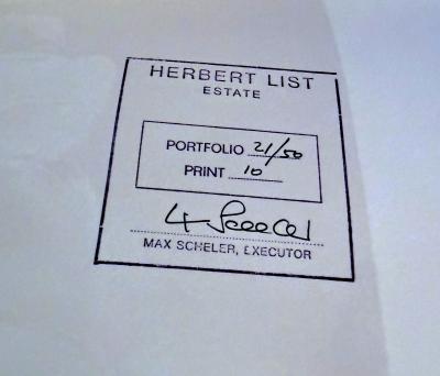 Herbert List Complete Herbert List Editioned Portfolio Zeitlupe Null