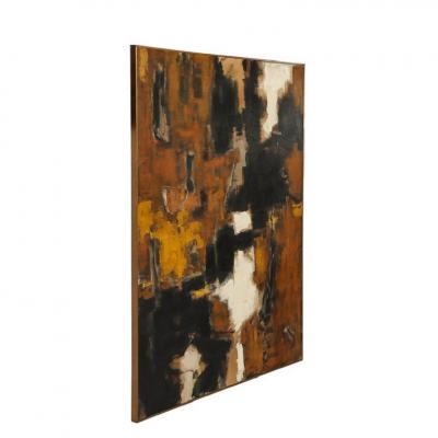 Herbert MacDonald Modernist Untitled Color Field Oil Painting in Earth Tones by Herbert MacDonald
