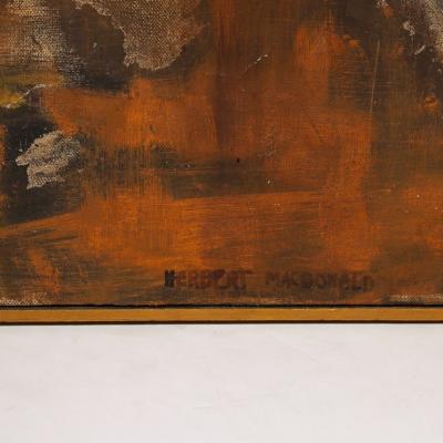 Herbert MacDonald Modernist Untitled Color Field Oil Painting in Earth Tones by Herbert MacDonald