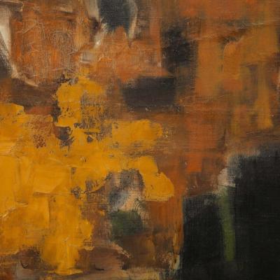 Herbert MacDonald Modernist Untitled Color Field Oil Painting in Earth Tones by Herbert MacDonald