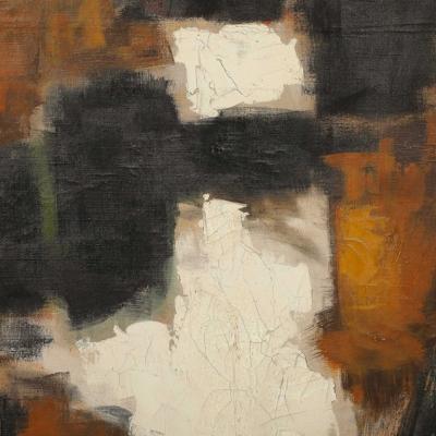 Herbert MacDonald Modernist Untitled Color Field Oil Painting in Earth Tones by Herbert MacDonald