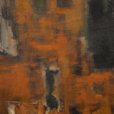 Herbert MacDonald Modernist Untitled Color Field Oil Painting in Earth Tones by Herbert MacDonald