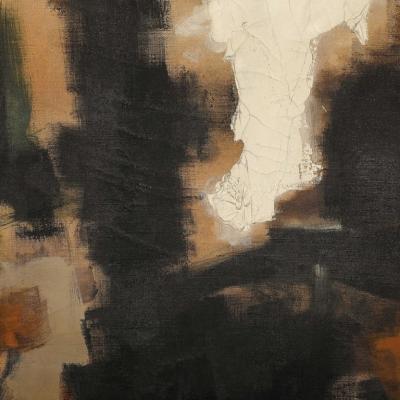 Herbert MacDonald Modernist Untitled Color Field Oil Painting in Earth Tones by Herbert MacDonald