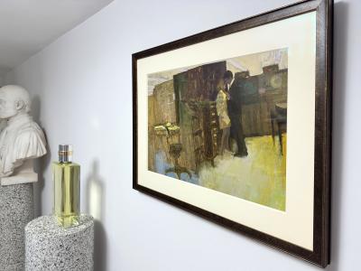 Herbert Tauss Vintage Computer Original Artwork Love in the Computer Room
