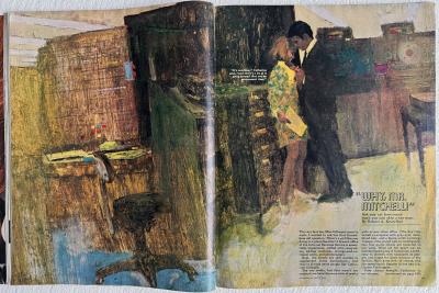 Herbert Tauss Vintage Computer Original Artwork Love in the Computer Room