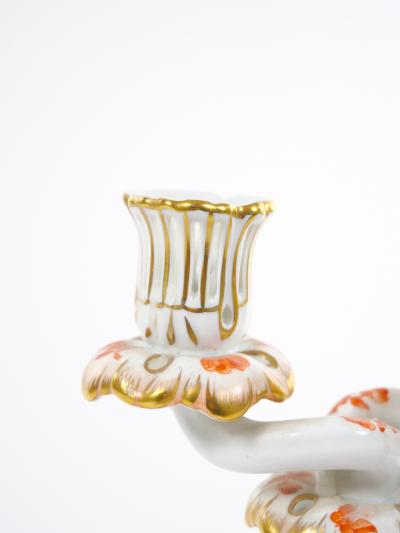 Herend Porcelain Herend Porcelain Tableware Two Light Candelabras Set Of Three