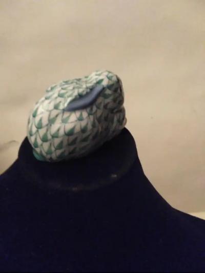 Herend Porcelain Herend of Hungary Hand Painted Rabbit with 24k Gold Accents