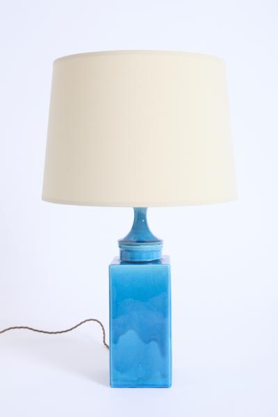 Herman A K hler Blue Ceramic Table Lamp by Herman A K hler